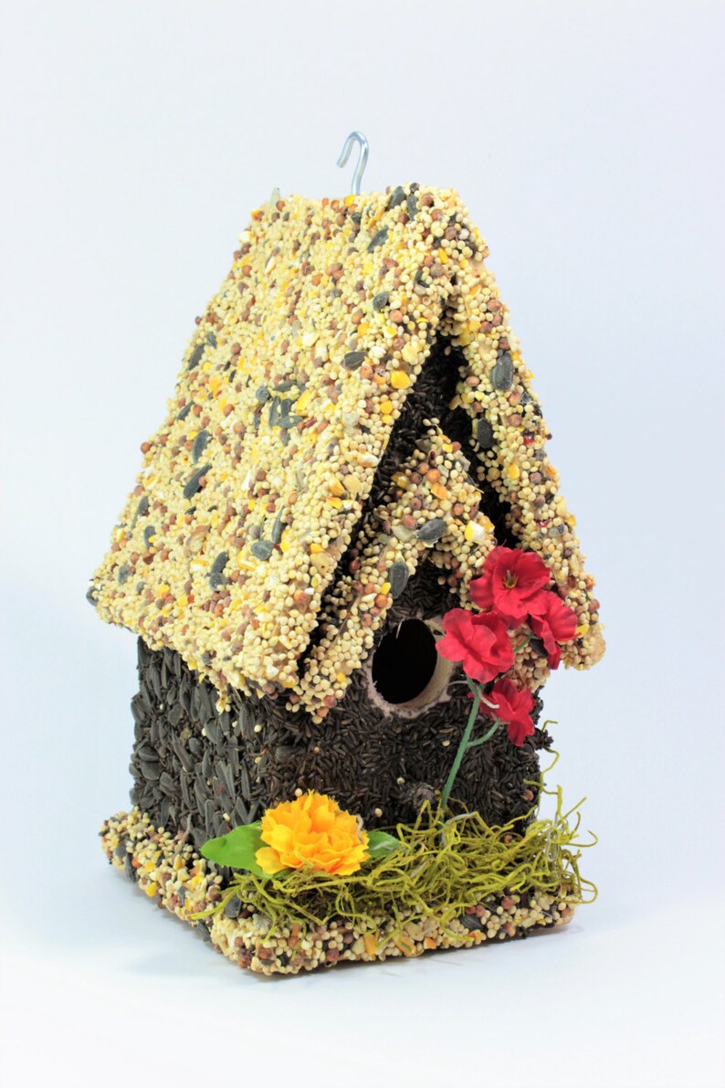 Handmade Edible Birdhouse TALL WHITE Unique Reseedable Bird Etsy