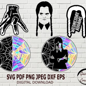 Wednesday Svg, DXF, JPEG, PNG, Digital Download, Cricut