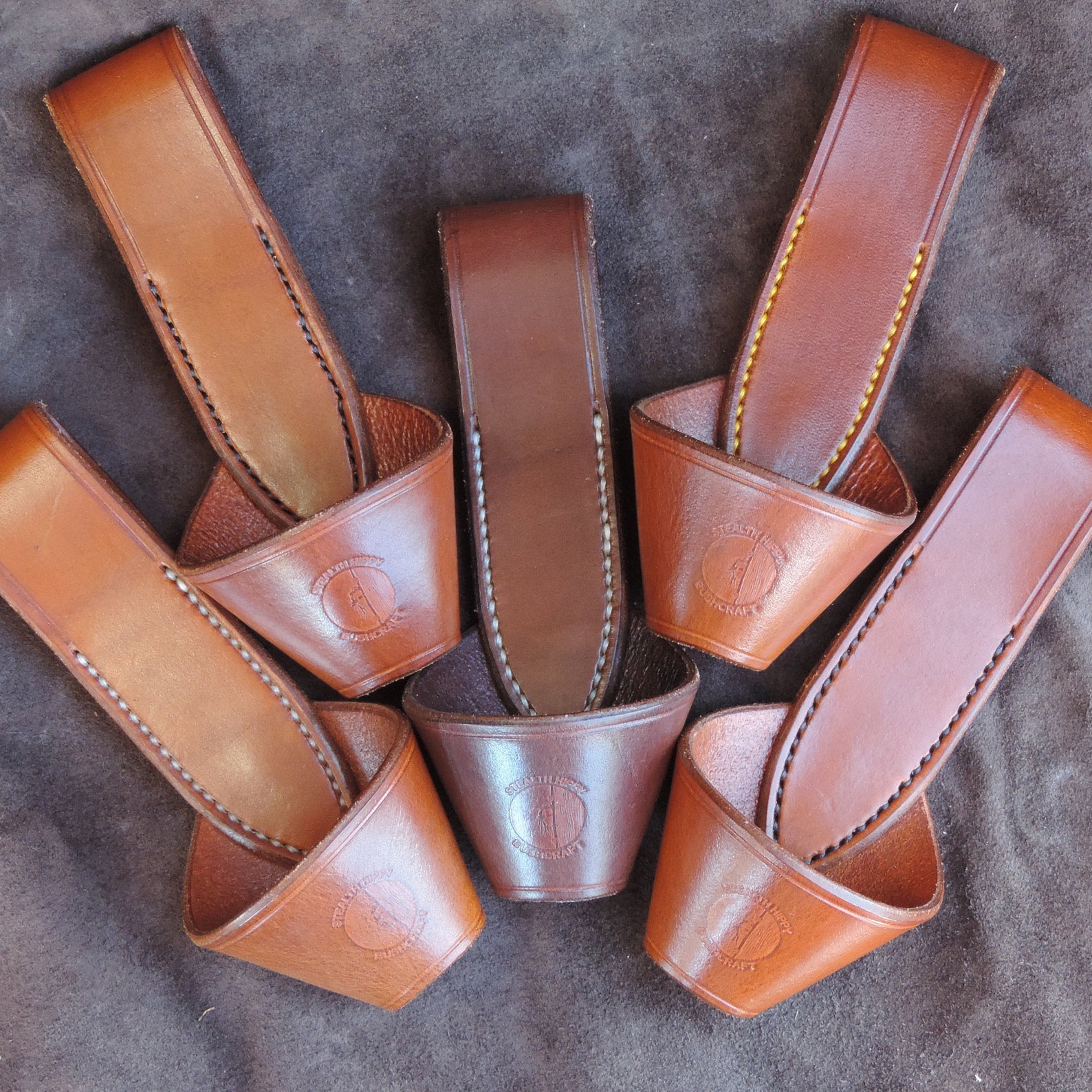 Windlass Holster Hand Stiched Leather Lock Handle Loop Etsy