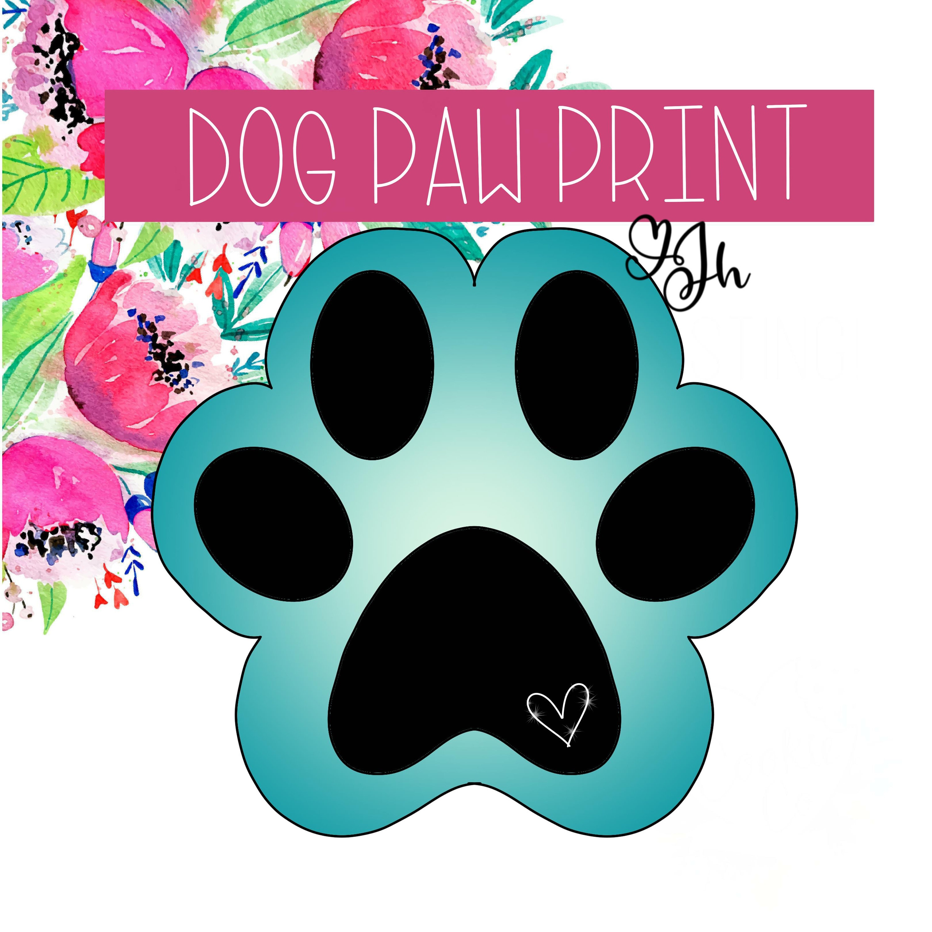Dog Paw Print Cookie Cutter Etsy