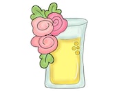 floral double shot glass beer glass cookie cutter