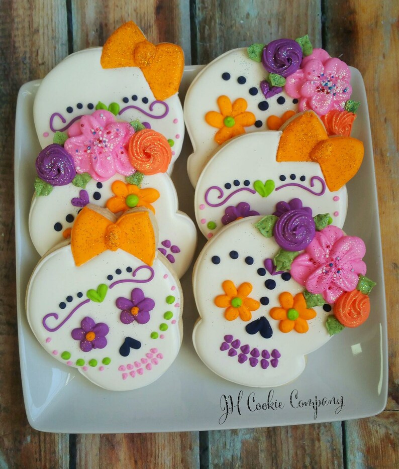 Floral Sugar Skull Cookie Cutter - Etsy