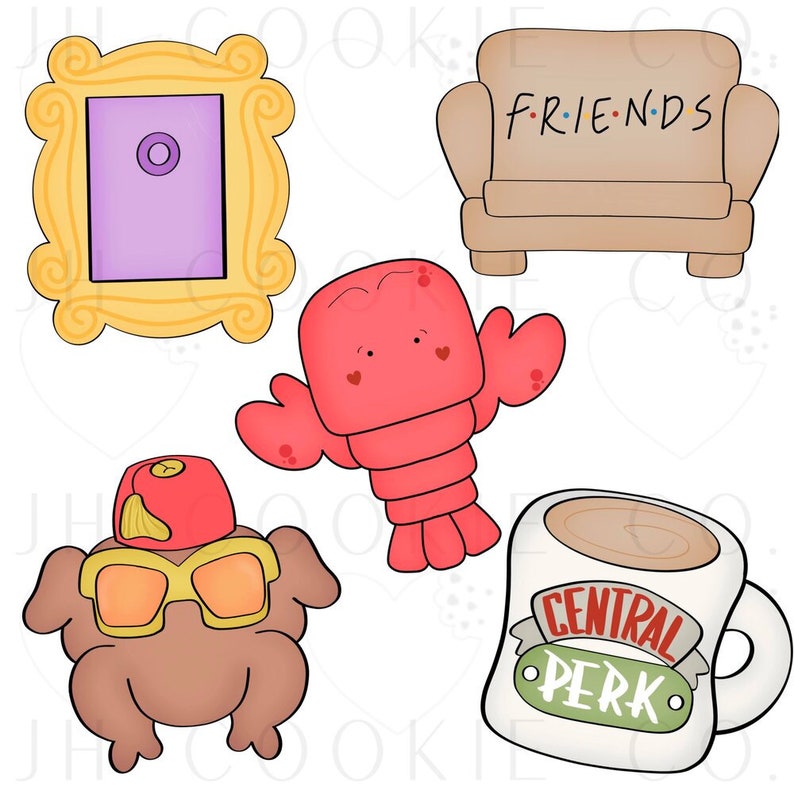 Friends mini cookie cutter set Etsy