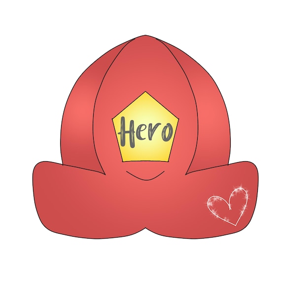 Fireman Hat Cookie and Fondant Cutter Detailed 1pc