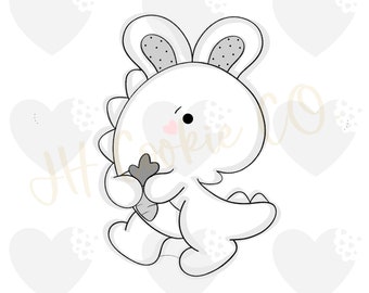 Bunny Dinosaur 2022 Cookie Cutter - Etsy Bunny Dinosaur 2022 Cookie Cutter - Etsy