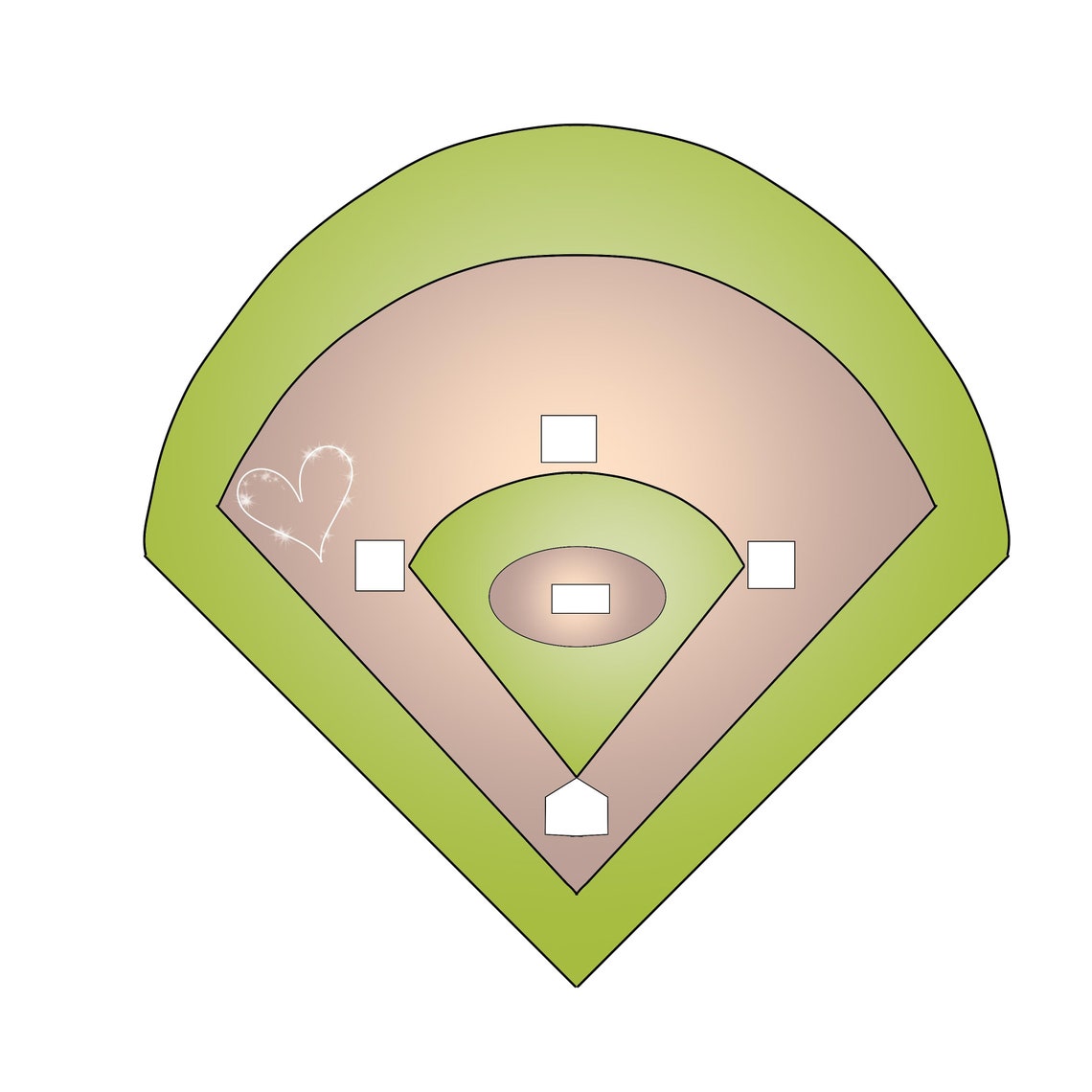 Baseball Field Cookie Cutter Etsy