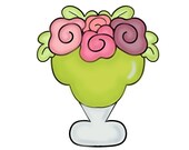 floral margarita glass cookie cutter