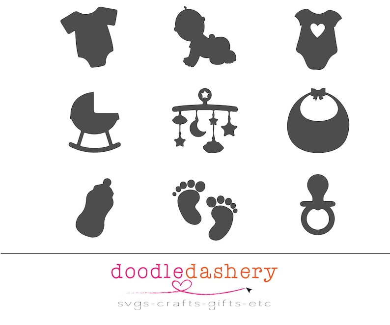 Baby Shower SVG for use with Cricut Silhouette and similar ...