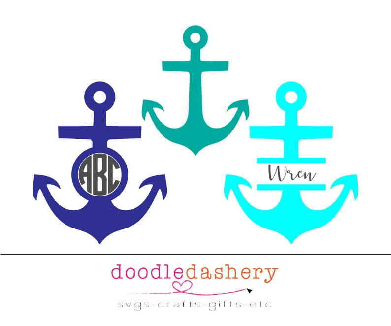 Download Anchors Monogram SVG file for Cricut Silhouette and ...