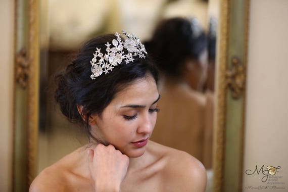 wedding crown with flowers