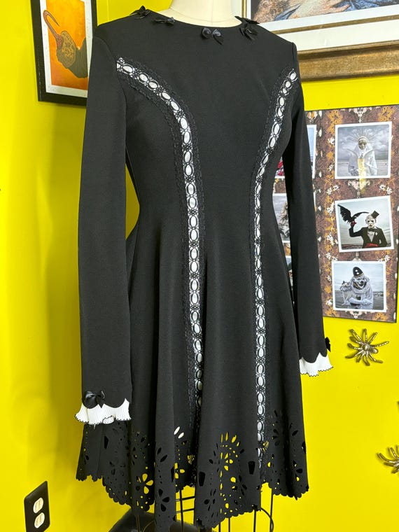 RagLuxe Black Raw Edge Ruffle Babydoll Dress