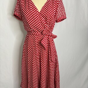 open lace back dress Polka Dot Side Wrap Dress
