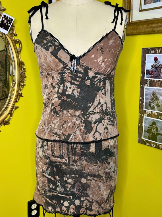 RagLuxe Distressed Brown Razorblade Knit Set