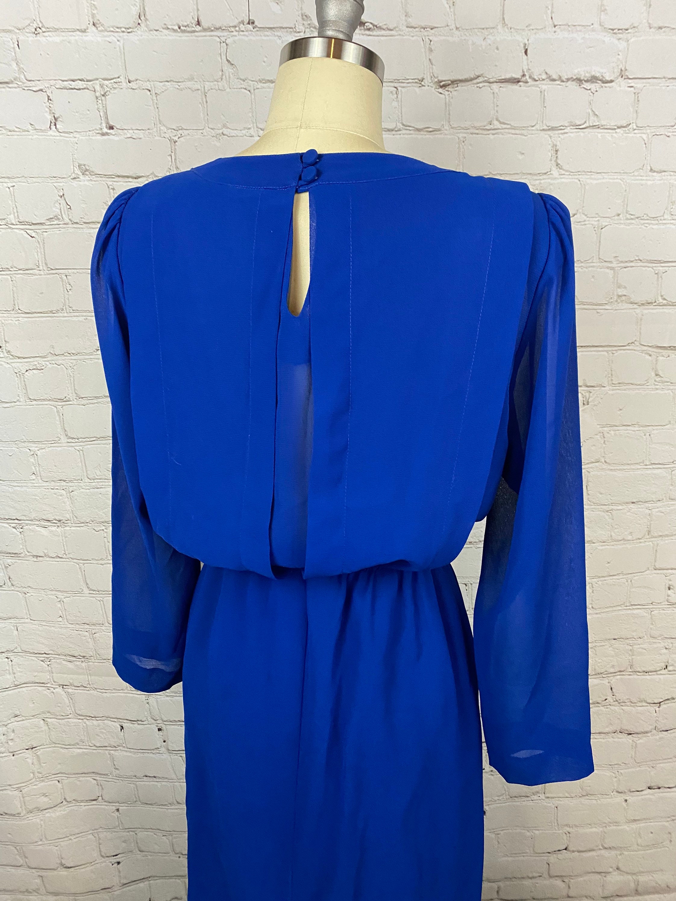 blue dress for baby girl Royal Blue Quince Dress with Cathedral Train Cape Princess Wedding Dre main image 0
