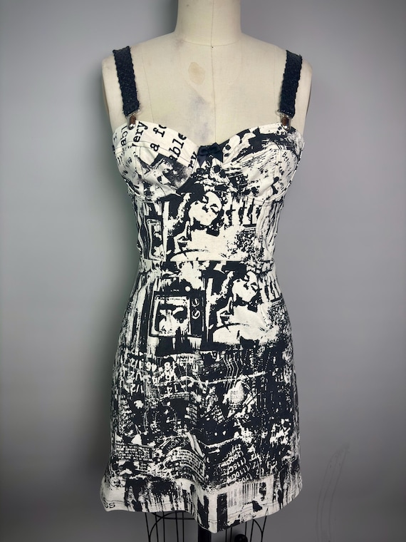 RagLuxe Dirty Cream Denim Bustier Dress