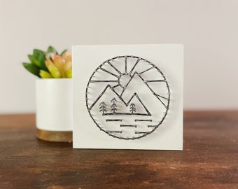 Mountain minimalist String Art