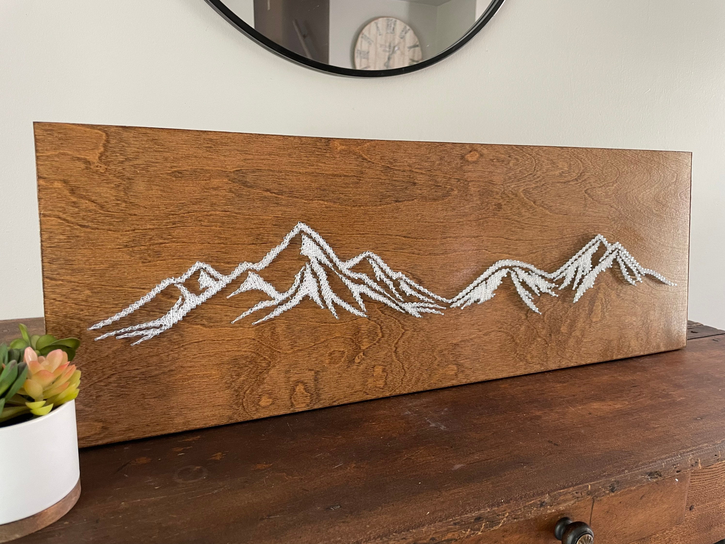 Mountain String Art Wall Art Mountain Art Mantle Decor - Etsy Hong Kong