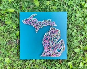 Michigan string art- multiple colors! Customizable!