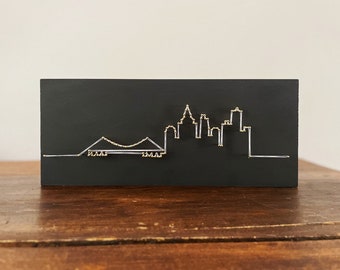 Detroit Skyline String Art