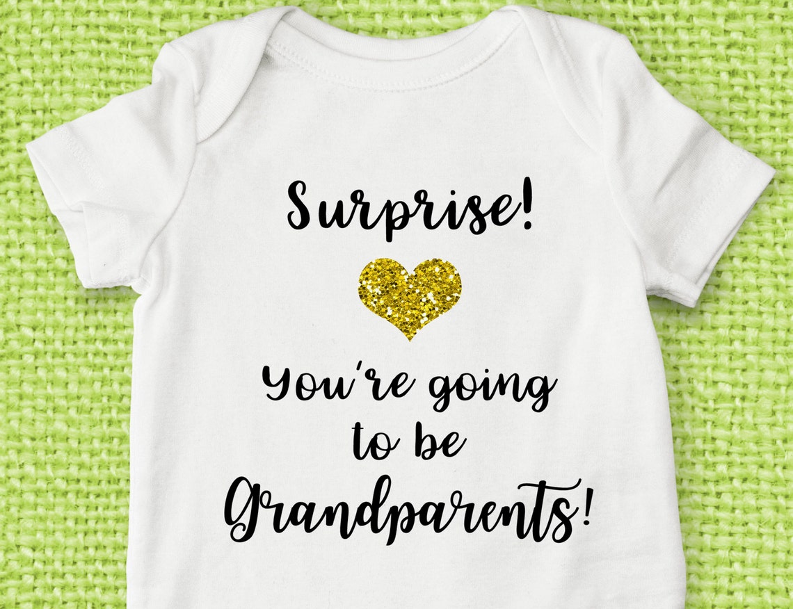 Surprise Grandparent Reveal Pregnancy Announcement Onesie / Etsy
