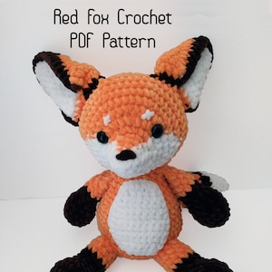 Red Fox PDF Crochet Pattern Tutorial DOWNLOAD
