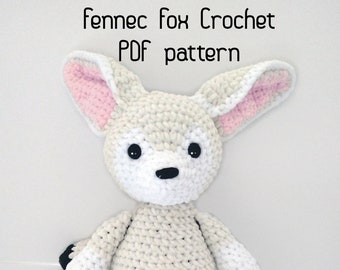 Fennec Fox PDF Crochet Pattern Tutorial DOWNLOAD