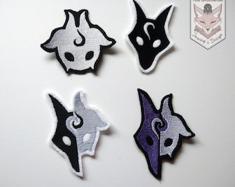 League Of Legends Kindred Wolf and Sheep - Geborduurde appliquépatch - opstrijken/naaien