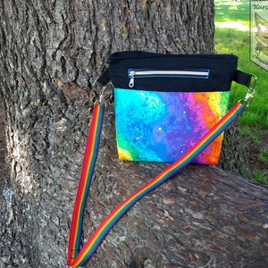 Rainbow Themed Handmade Colorful Crossbody Tote Purse