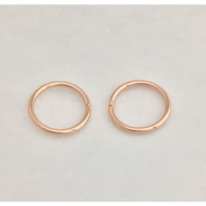 Minimalist Rose gold daith earring Helix Rook Snug Solid 14k Rose gold  Hoop Earrings 22 24 Gauge Nose Ring Tragus Auricle Cartilage