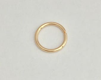 Seamless 18ga Septum Ring: 14k Gold Fill, Sterling Silver Daith Hoop