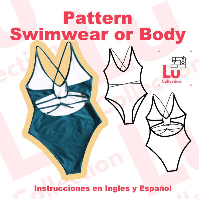 SWIMSUIT Elegant PATTERN Swimwear Pattern Sewing Pattern | Etsy