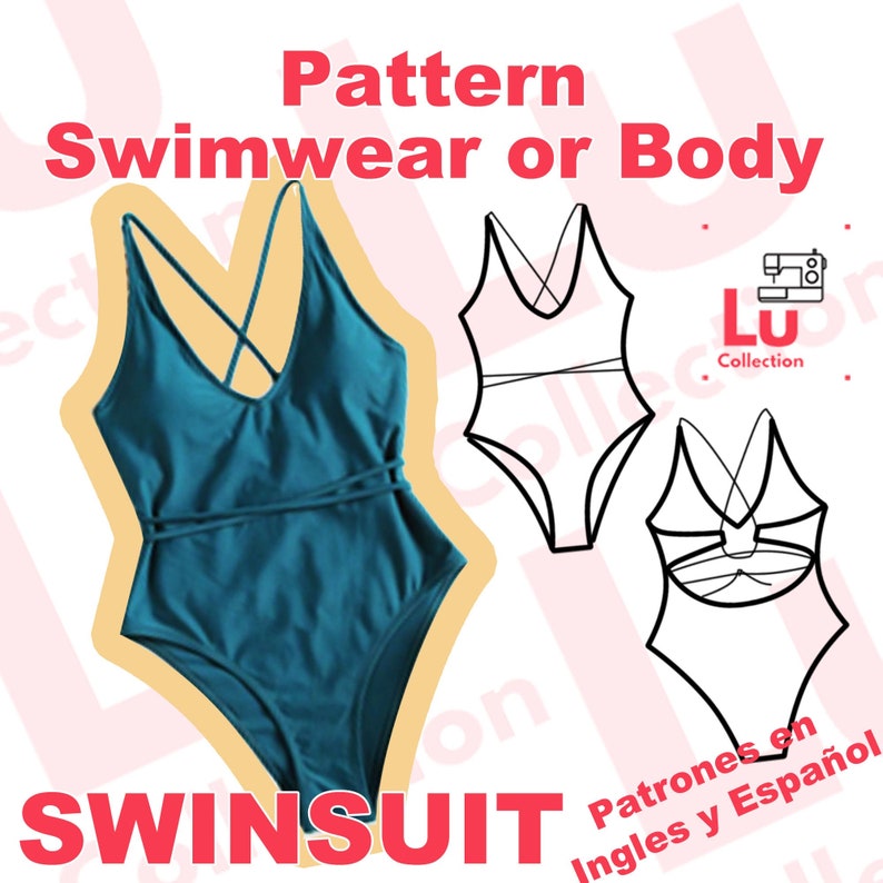 SWIMSUIT Elegant PATTERN Swimwear Pattern Sewing Pattern Etsy
