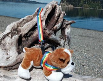 Rainbow pride no pulling pet harness free shipping