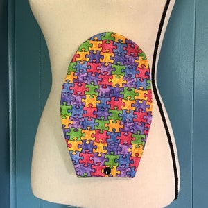 Ostomy Bag Cover, Open or Closed End, Snap or VeIcro Closure, Colostomy Bag Cover, Stoma Cover, Ileostomy, Urostomy, Pouch Cover, Puzzle