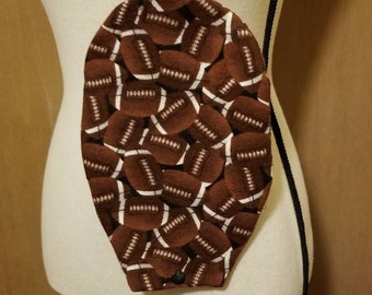 Ostomy Bag Cover, Footballs, Flannel, Open End, Snap Closure, Colostomy Bag Cover, Stoma Bag Cover, Ileostomy, Urostomy, Pouch Cover
