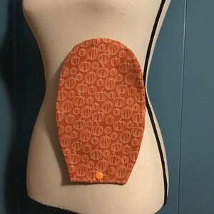 Ostomy Bag Cover, Pumpkin, COTTON, Open End, Snap Closure, Colostomy Bag Cover, Stoma Cover, Ileostomy, Urostomy, Pouch Cover, HC34