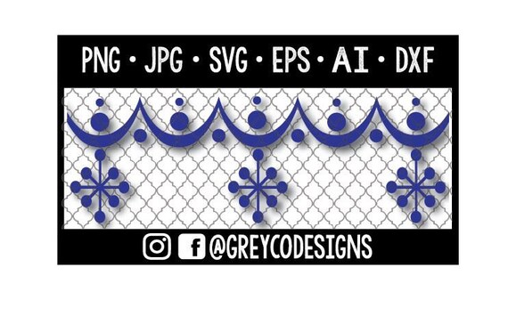 Pyrex Snowflake Garland Pattern Digital Bundle Svg Png Ai Etsy