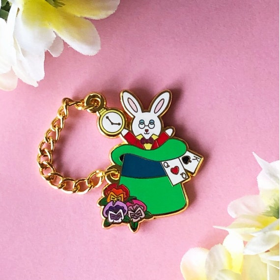 White Rabbit Pin - Etsy