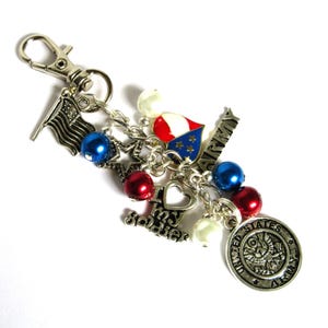 Patriotic army keychain, purse dangle, &quot;I love my soldier&quot; 4&quot; keychain, bag charm, 364