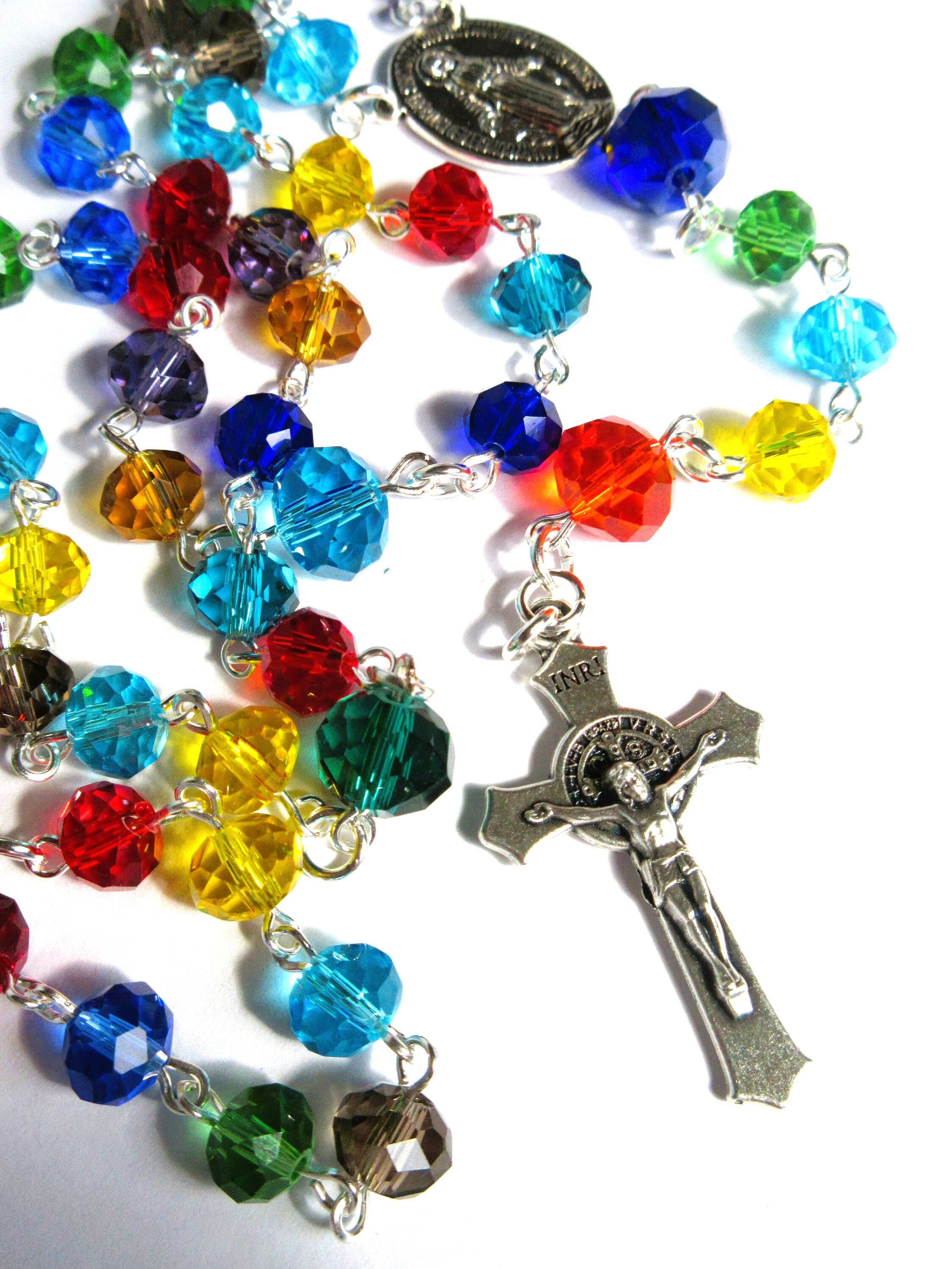 Cerulean Glass Pearl Beaded Rosary Making Kit