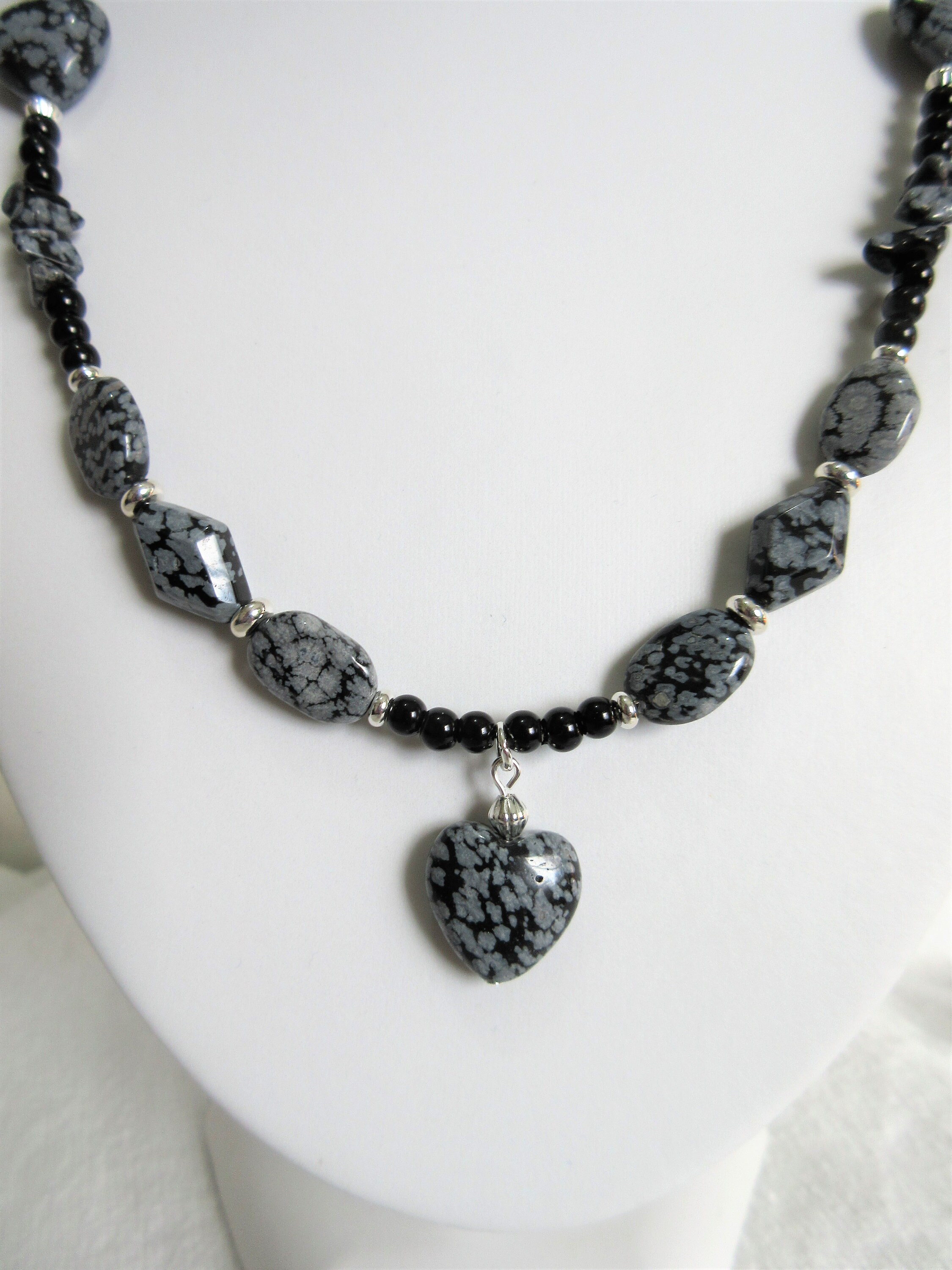 Snowflake obsidian pendant Clearance