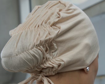 Ruched Under Cap| Hijab caps| Underscarves| Adjustable with tie|