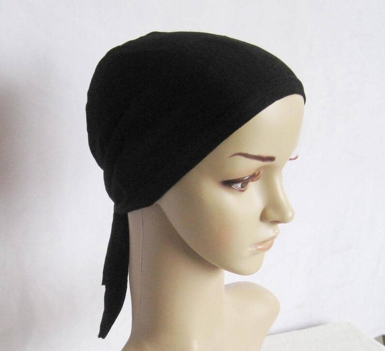 hijab inner cap black