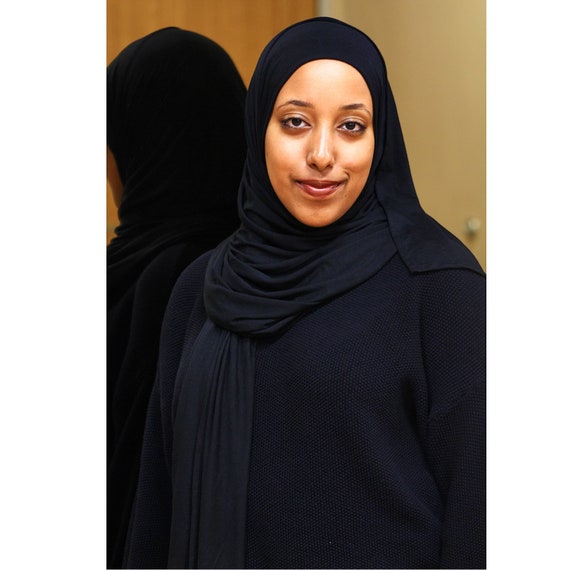 black maxi jersey hijab