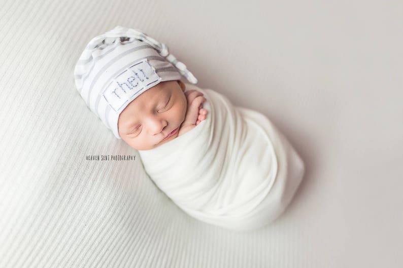 Knot Hat With Name Newborn Baby Personalized Gifts Newborn Etsy