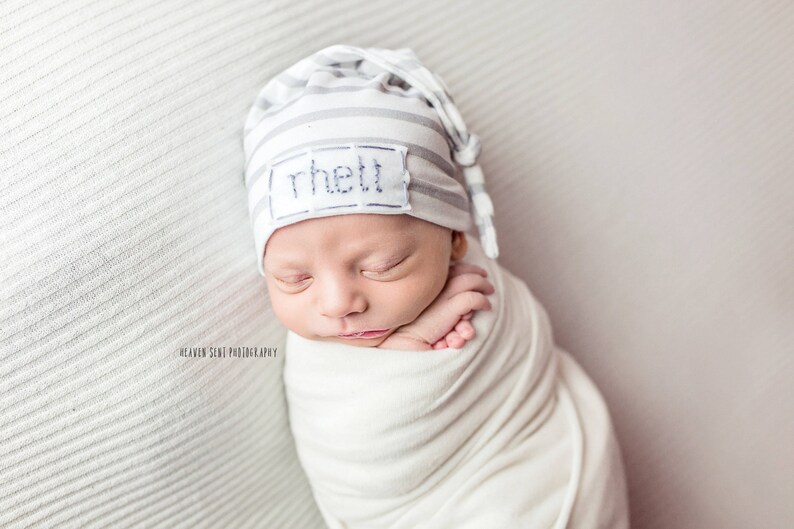 Knot Hat With Name Newborn Baby Personalized Gifts Newborn Etsy