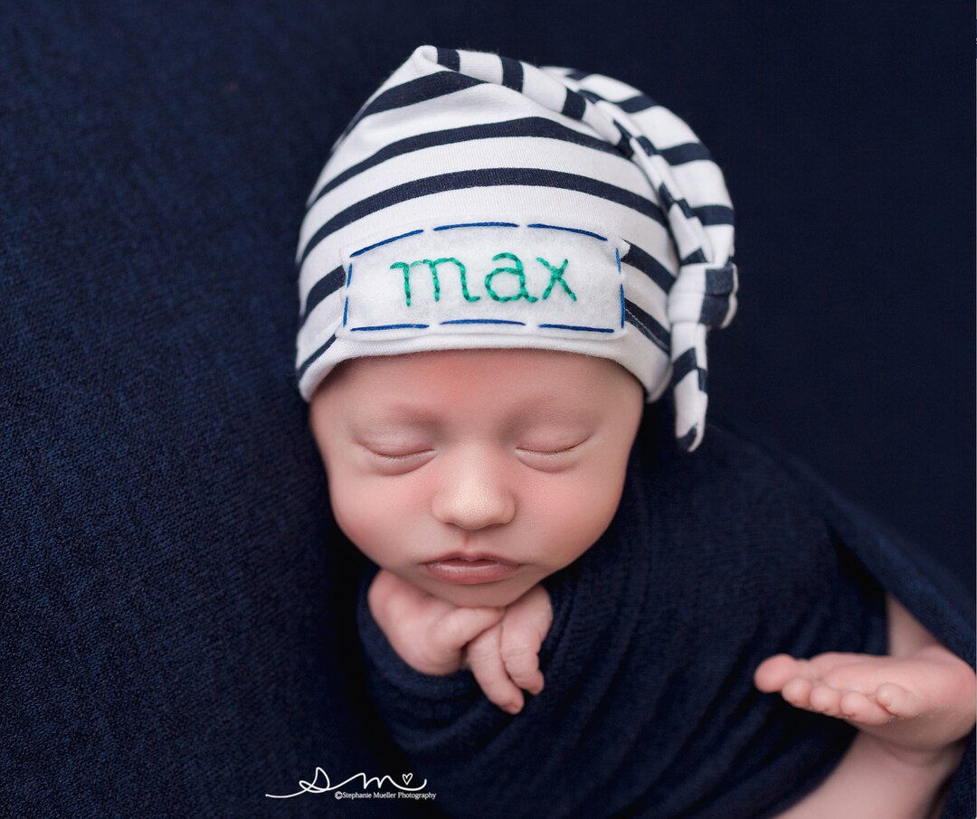 Boy Hospital Outfit Personalized Baby Hat Newborn Name Hat Etsy
