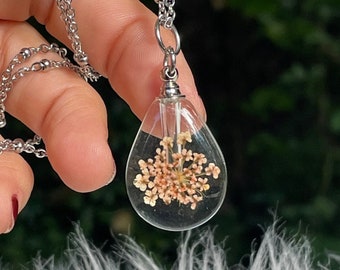 Wildflower Cremation Necklace: Handmade Terrarium Urn Pendant