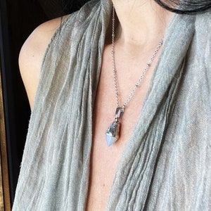 Cremation Urn Necklace for Ashes | Memorial Keepsake Jewelry | Urn Pendant for Human or Pet Ashes | Remembrance Gift | Opalite Necklace