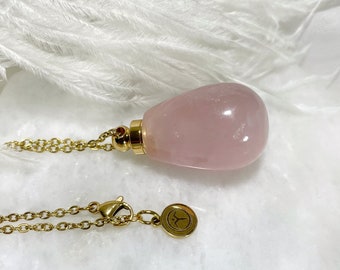 Cremation Urn Necklace, Keepsake Jewelry, Cremation Jewelry, Pink Urn, Cremation Urn, Cremation Jewelry, Urn Pendant, Rose Quartz Urn